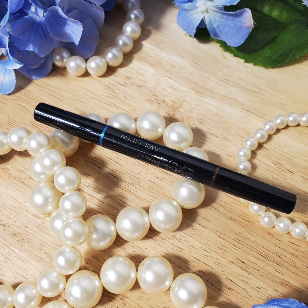 Mary Kay Makeup Dual-Ended Shadow Line Eye Duo Pen Blue & Brown Eyeliner New